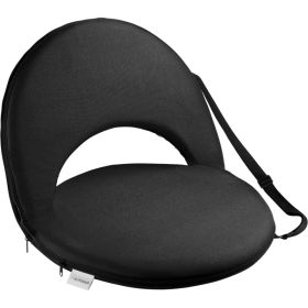 Alpcour Reclining Stadium Seat - Waterproof, 6-Position Comfort For Outdoor Use (Option: Black-21Wide)