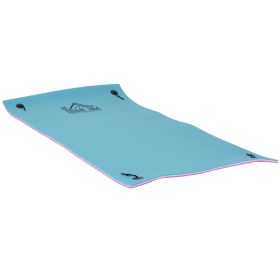 10 x 5 Floating Water Mat, 3-Layer Swimming Pool Float, XPE Foam, Tear Resistant Mesh Layer, Portable Foam Raft, Durable Water Activities Mat for (Option: Pink-1520x380x380 mm)