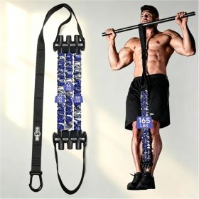 Pull Up Assistance Bands, Heavy Duty Resistance Band For Pull Up Assist, Adjustable Resistance 165-265lbs With Fabric Feet Knee Rest, Pull Up Ban (Option: Black)
