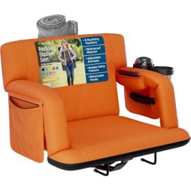 Alpcour Premium Reclining Stadium Seat For Bleachers With Back Support (Option: Orange-25Wide)