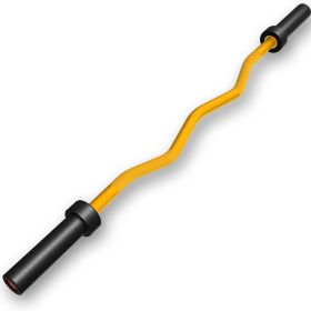 Solid Steel 47 ""Coil Rod Barbell Standard Weight Bar Thread Non-Slip 300 lb Capacity Weight Bar Yellow (Color: Yellow, Material: Metal)