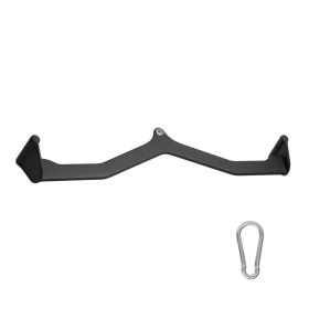 LAT Pulldown Attachment, Cable Machine Rowing V-bar Attachment, Tricep Pull Down Bar, Back Strength Training Rubber Coated Handle Grip (Product Size: No. 7)