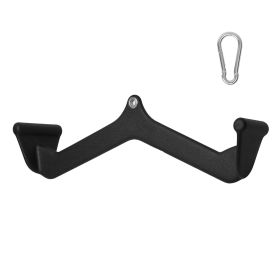 LAT Pulldown Attachment, Cable Machine Rowing V-bar Attachment, Tricep Pull Down Bar, Back Strength Training Rubber Coated Handle Grip (Product Size: No. 4)